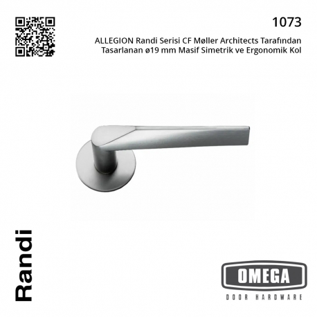 ALLEGION Randi Serisi CF Møller Architects Tarafından Tasarlanan ø19 mm Masif Simetrik ve Ergonomik Kol Kolu