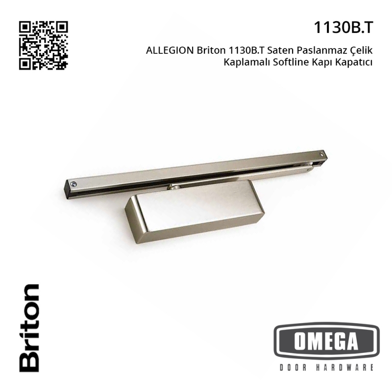 ALLEGION Briton 1130B.T Saten Paslanmaz Çelik Kaplamalı Softline Kapı Kapatıcı