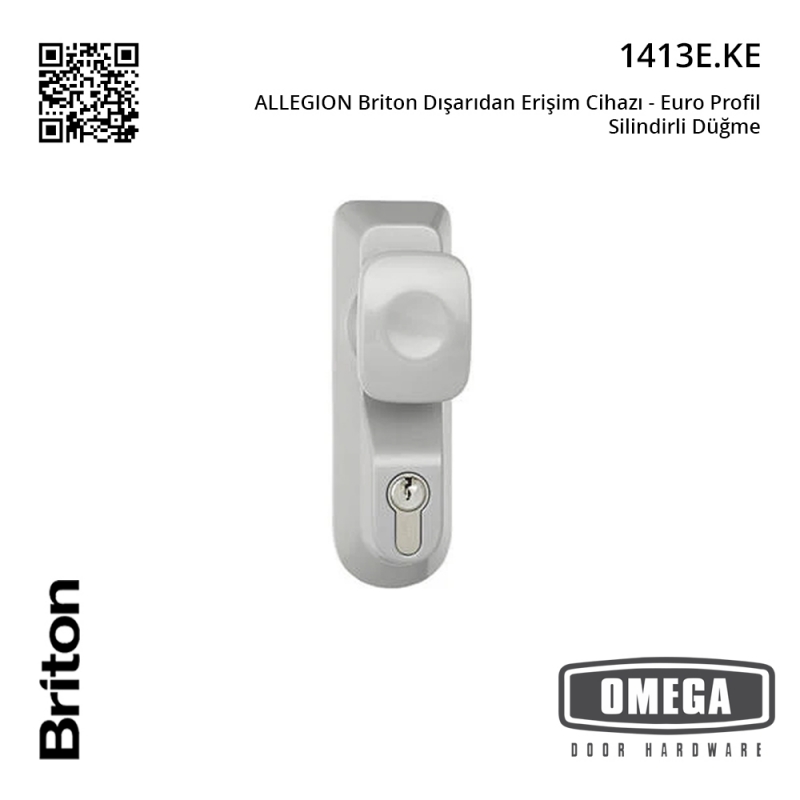 ALLEGION Briton Dışarıdan Erişim Cihazı - Euro Profil Silindirli Düğme