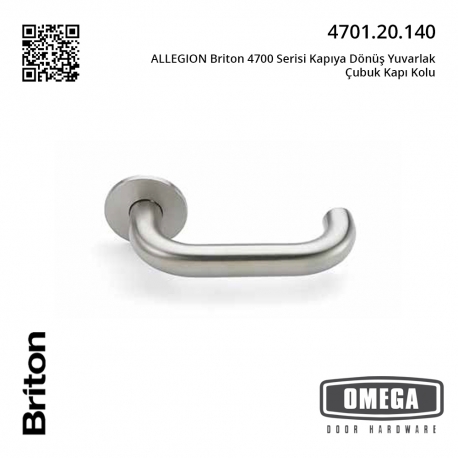 ALLEGION Briton 4700 Serisi Kapıya Dönüş Yuvarlak Çubuk Kapı Kolu