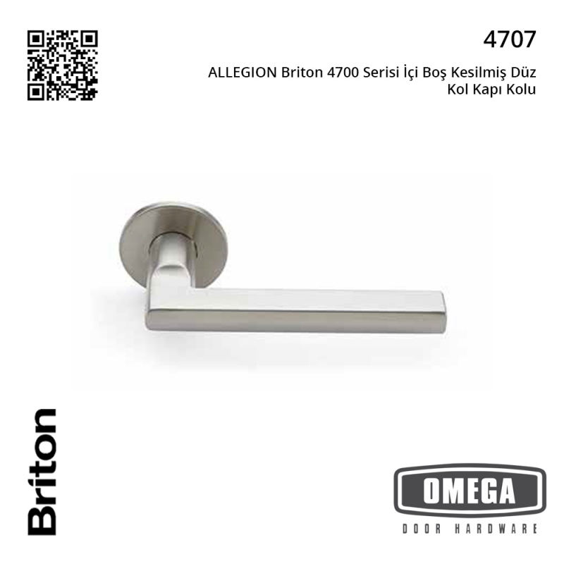 ALLEGION Briton 4700 Serisi İçi Boş Kesilmiş Düz Kol Kapı Kolu