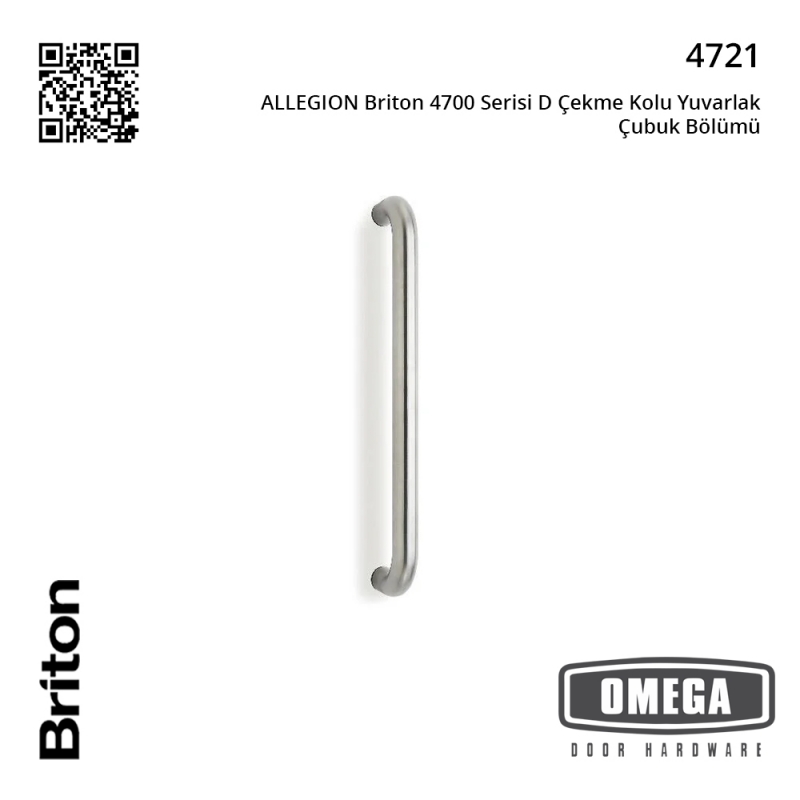 ALLEGION Briton 4700 Serisi D Çekme Kolu Yuvarlak Çubuk Bölümü