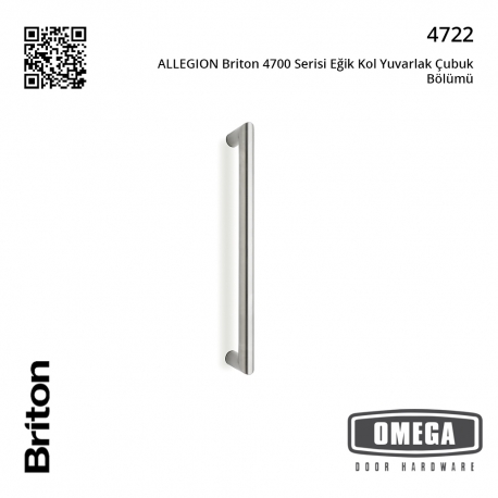 ALLEGION Briton 4700 Serisi Eğik Kol Yuvarlak Çubuk Bölümü