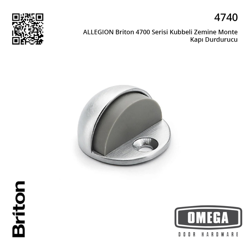 ALLEGION Briton 4700 Serisi Kubbeli Zemine Monte Kapı Durdurucu