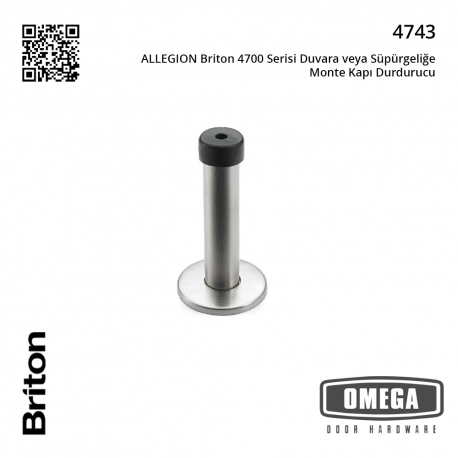 ALLEGION Briton 4700 Serisi Duvara veya Süpürgeliğe Monte Kapı Durdurucu