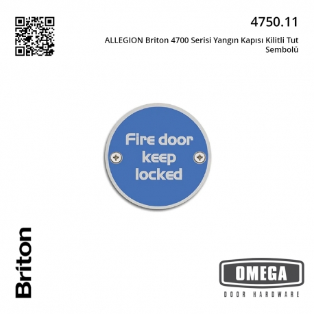 ALLEGION Briton 4700 Serisi Yangın Kapısı Kilitli Tut Sembolü