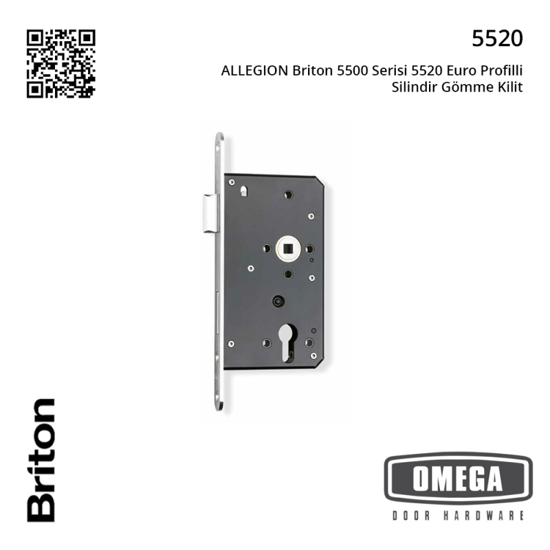 ALLEGION Briton 5500 Serisi 5520 Euro Profilli Silindir Gömme Kilit