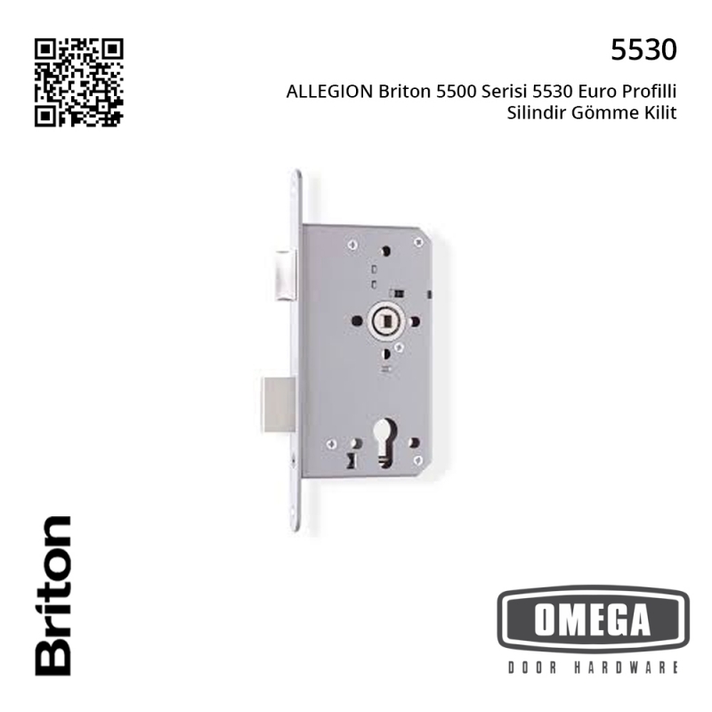 ALLEGION Briton 5500 Serisi 5530 Euro Profilli Silindir Gömme Kilit