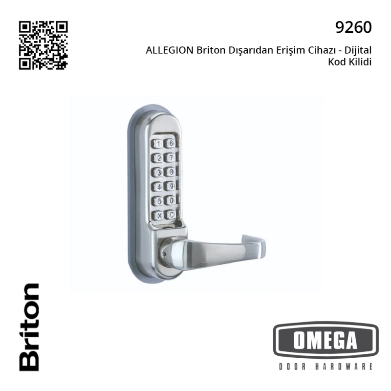 ALLEGION Briton Dışarıdan Erişim Cihazı - Dijital Kod Kilidi